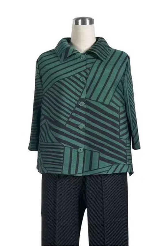 Vanite Couture Top - 88334 - GREEN/BLACK