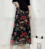 Vanite Couture Skirt - 83557 - BLACK/FLOWERS