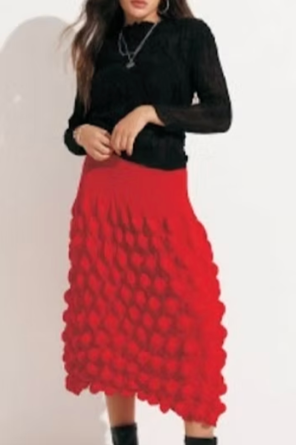 Vanite Couture Skirt - 8386 - RED