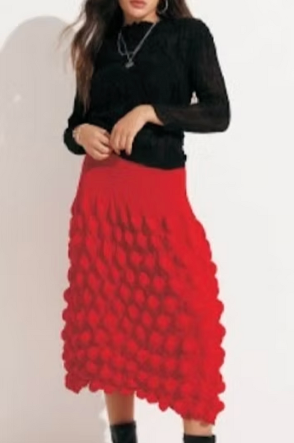 Vanite Couture Skirt - 8386 - RED