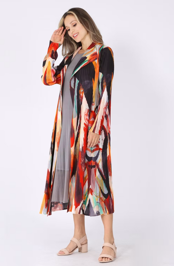 Vanite Couture Duster - 10459 - ORANGE MULTI