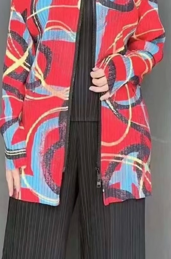 Vanite Couture Jacket - 88096 - RED MULTI
