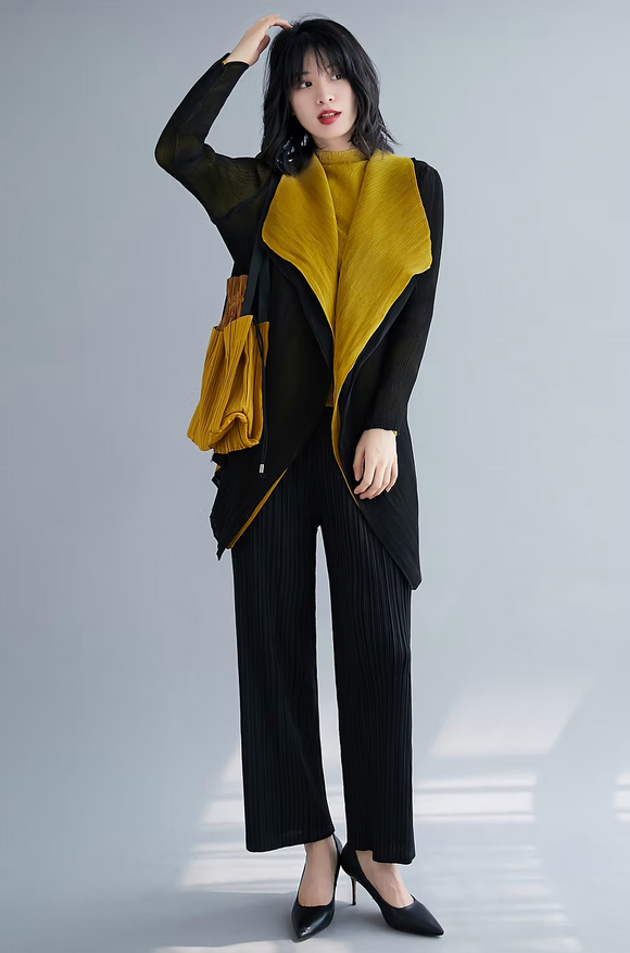 Vanite Couture One Size Jacket - 81004 - MUSTARD/BLACK