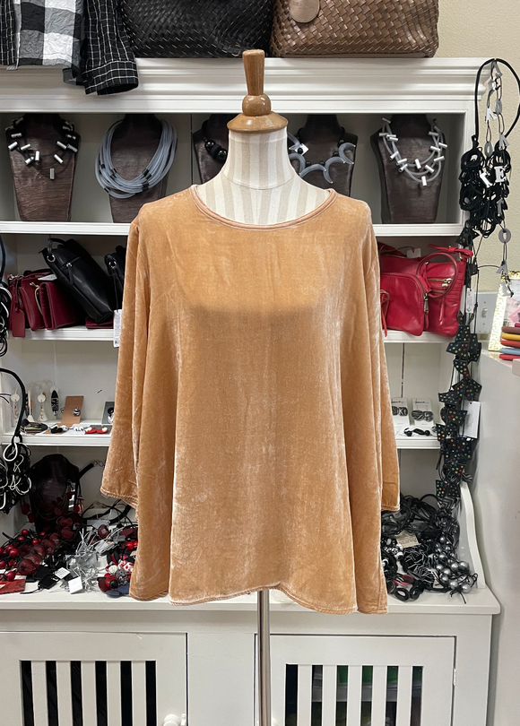CUT LOOSE - Velvet A-line Top - 6997671 - PEARLY - XL ONLY