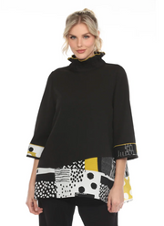Moonlight Mixed Media Wire Collar Tunic - 4058