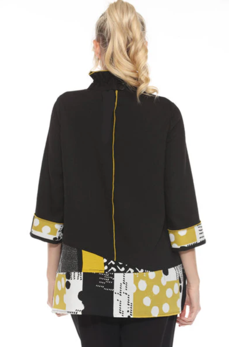 Moonlight Polka Dot High Neck Tunic - 4058
