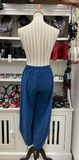 INOAH "DENIM" - Cotton Mineral Wash Wide Capri Pants