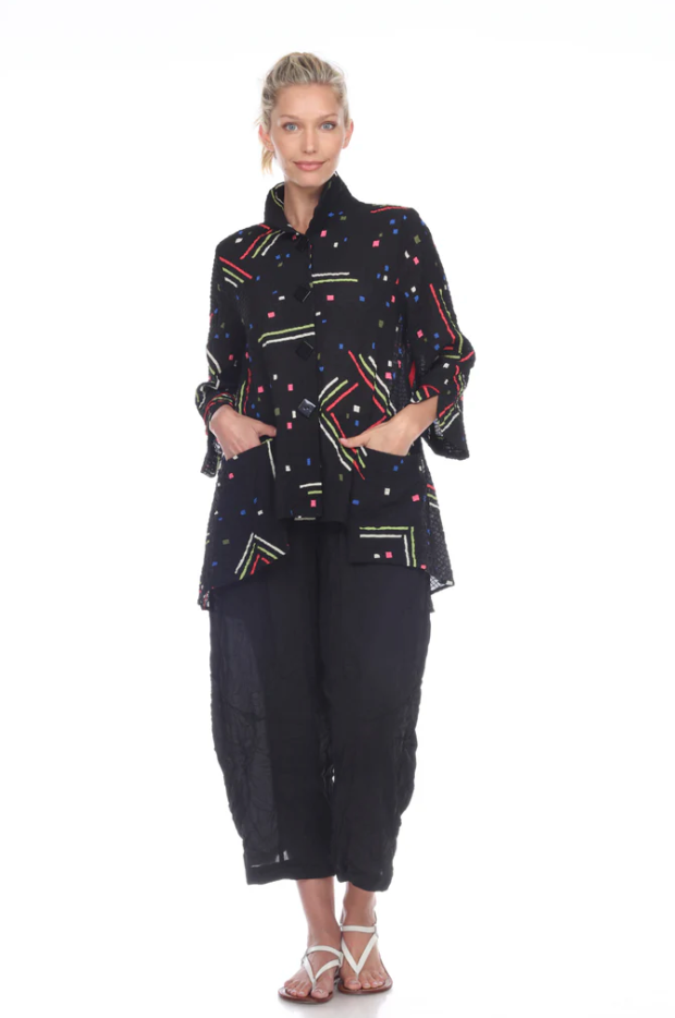 Moonlight Polka Dot & Stripe Jacket - 2743 BLACK CONFETTI