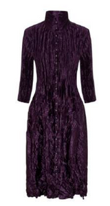 Alquema Nehru Coat Dress - DARK PURPLE