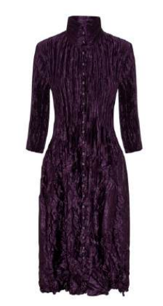 Alquema Nehru Coat Dress - DARK PURPLE