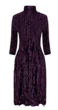 Alquema Nehru Coat Dress - DARK PURPLE