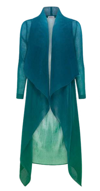 Alquema Long Collare Coat - BISCAY TO FERN