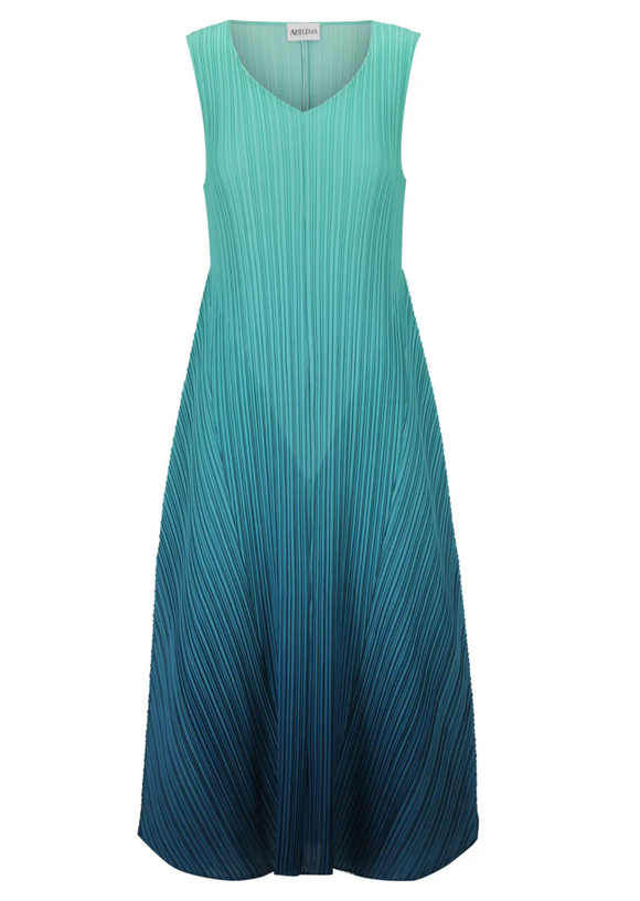 Alquema Long Estrella Dress - ATLANTIS BLUE