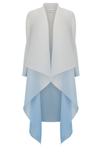 Alquema Long Collare Coat - ICE BLUE