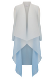 Alquema Long Collare Coat - ICE BLUE
