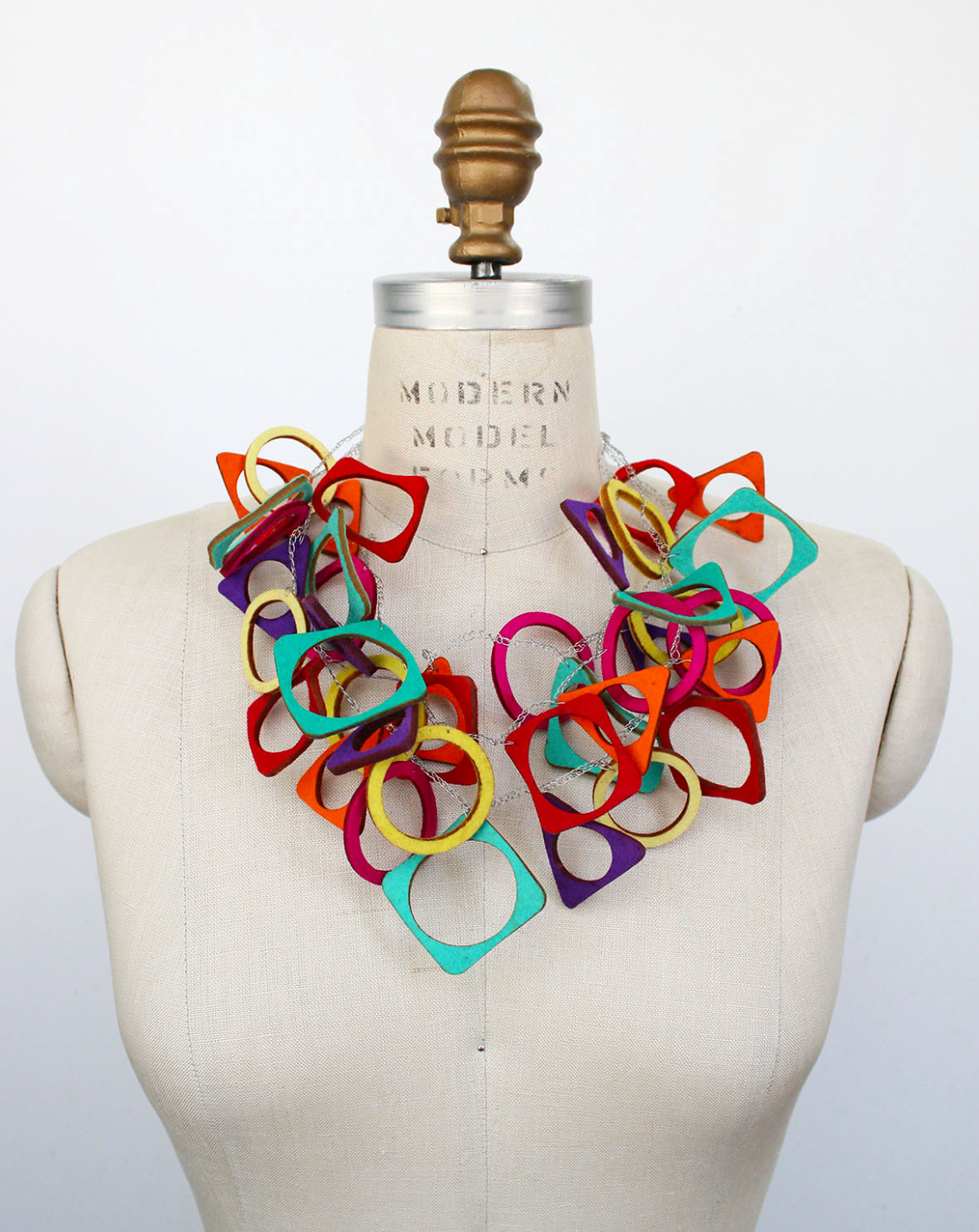 BEYOND THREADS Multi Art Deco Necklace