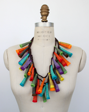 BEYOND THREADS Multi Bugles Necklace