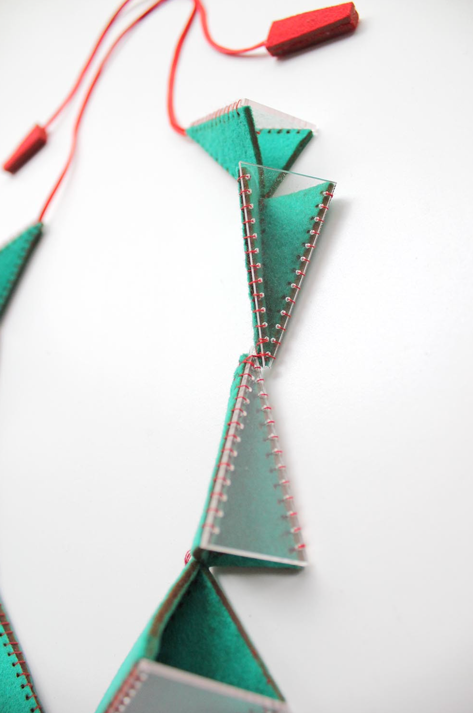 BEYOND THREADS Emerald Scalene Necklace