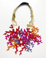 BEYOND THREADS Multi Coral Necklace