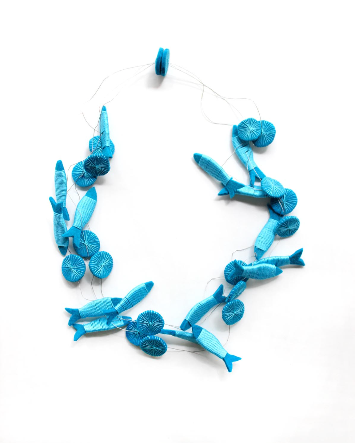 BEYOND THREADS Aqua Shoal Necklace