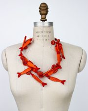 BEYOND THREADS Tangerine Shoal Necklace