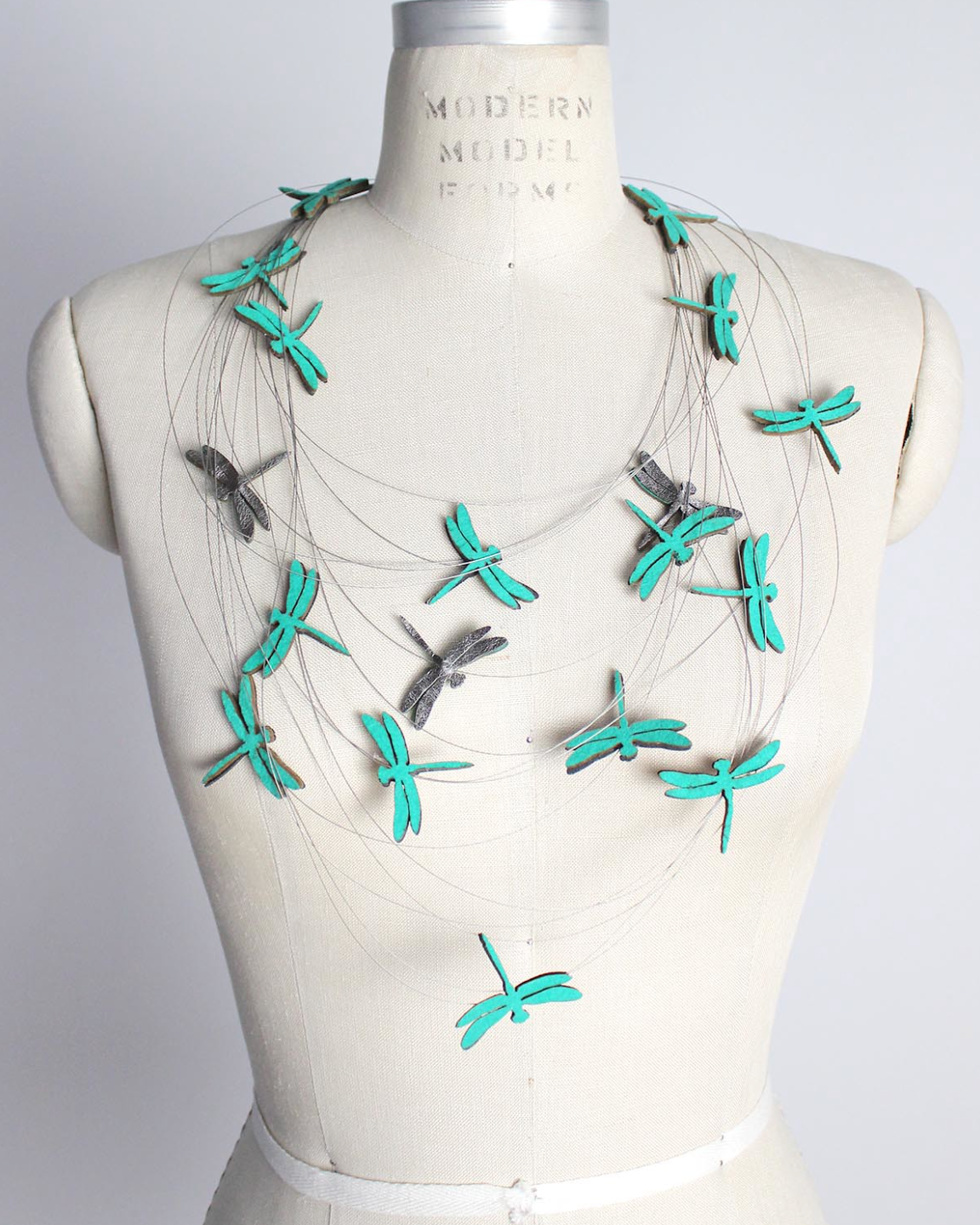 BEYOND THREADS Turquoise Dragonfly Necklace