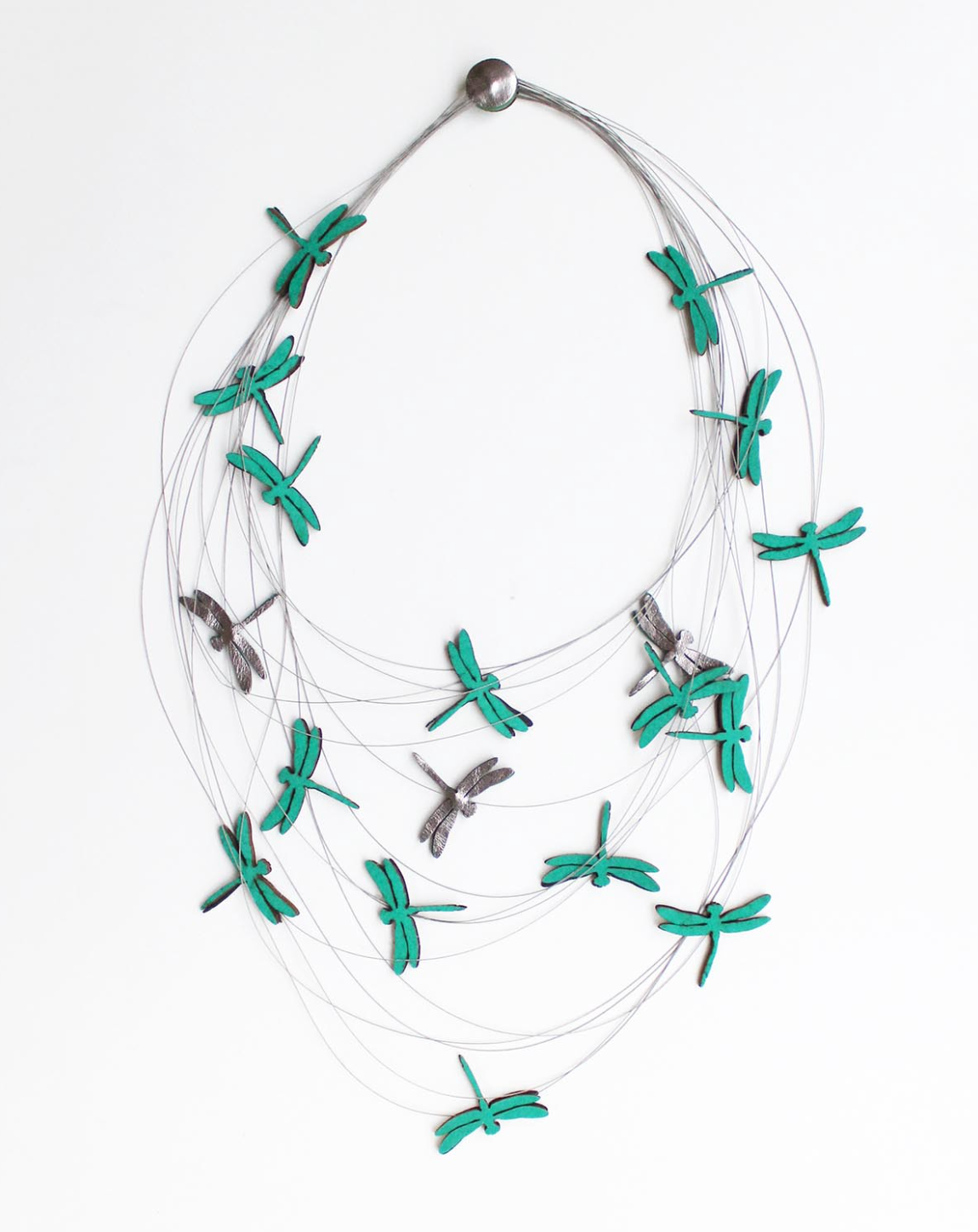 BEYOND THREADS Turquoise Dragonfly Necklace
