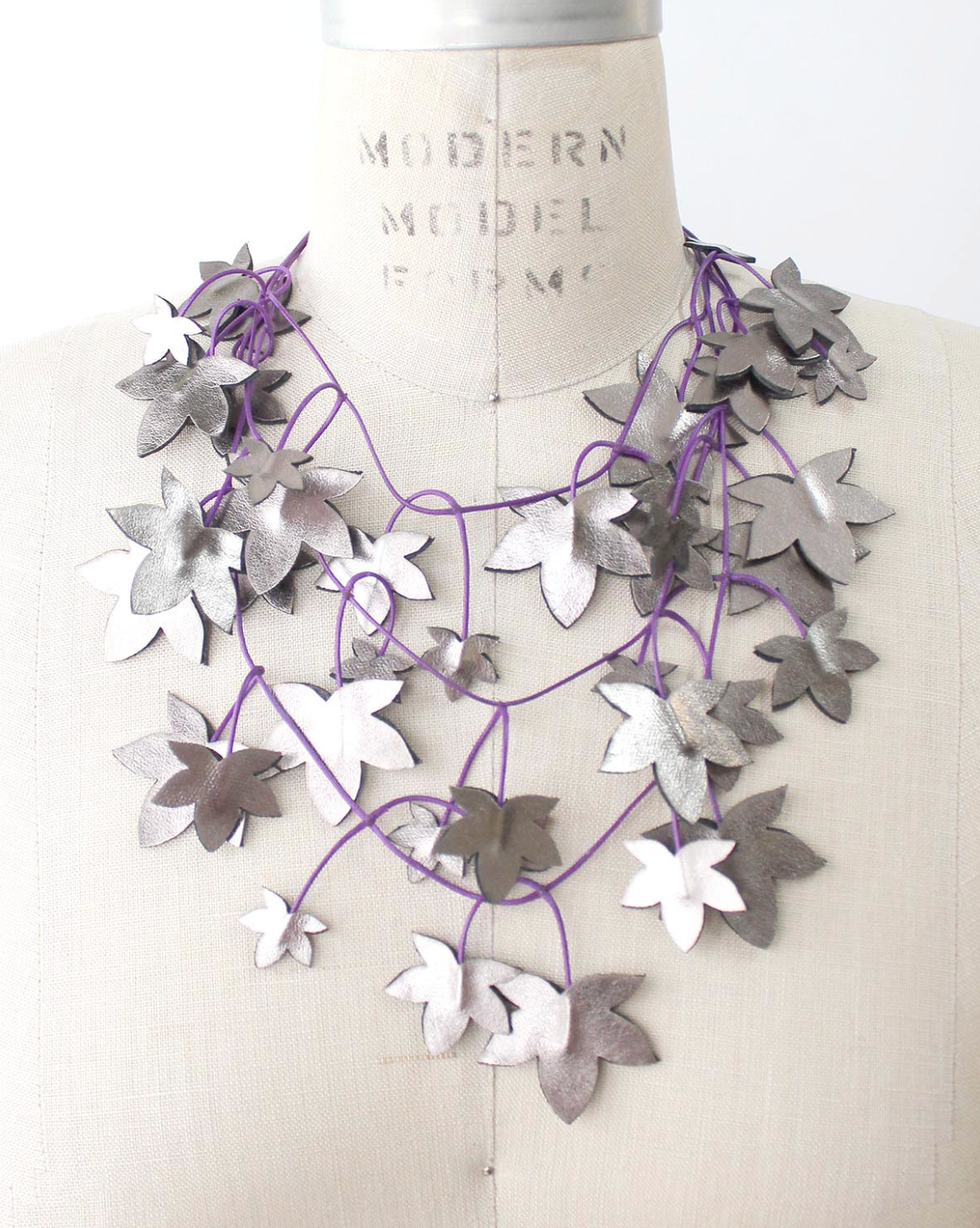 BEYOND THREADS Pewter Sycamore Necklace
