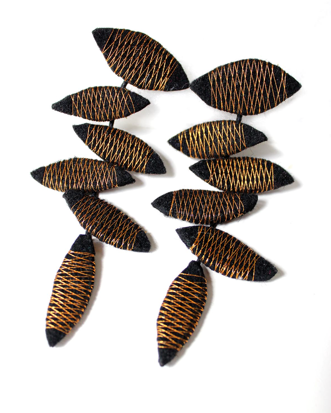 BEYOND THREADS Black Ra Earrings