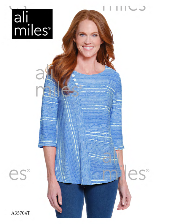 Ali Miles Textured Knit Pop-Over - A35704TM - 404-INDIBL