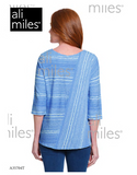 Ali Miles Textured Knit Pop-Over - A35704TM - 404-INDIBL