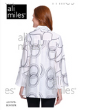 Ali Miles Woven Button Front Tunic - A35707BM - 003-BLWHPR