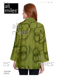 Ali Miles Woven Button Front Tunic - A35707BM - 302-OLIVE
