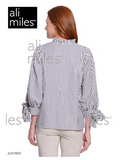 Ali Miles Woven Yarndye Stripe Pop-Over - A35709TM - 950- STRIPE