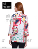 Ali Miles Woven Button Front Tunic - A35708BM - 969- MULTI