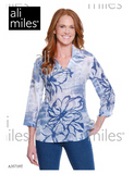 Ali Miles Woven Pop-over Tunic - A35716TM - 952-FLRMLT