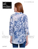 Ali Miles Woven Pop-over Tunic - A35716TM - 952-FLRMLT