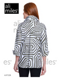 Ali Miles Woven Button Front Tunic - A35722BM - 317- OLVGRN