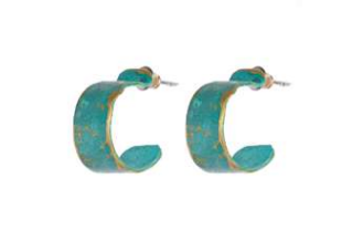 SIBILIA Patina Hammered Hoop Small Earrings