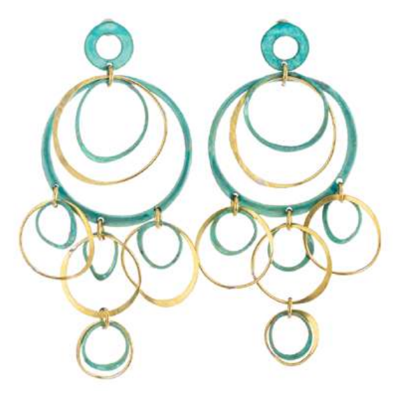 SIBILIA Patina Cascade Large Earrings