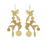 SIBILIA Brass Two Little Birds Earrings