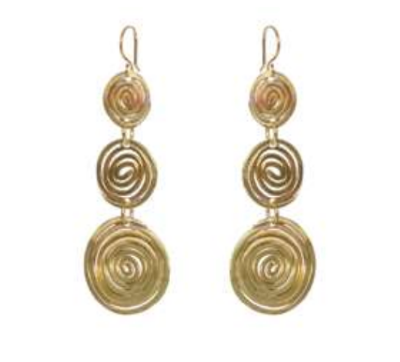 SIBILIA Brass Spiral Andino Earrings
