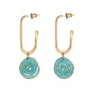SIBILIA Patina Spiral Hoops Earrings