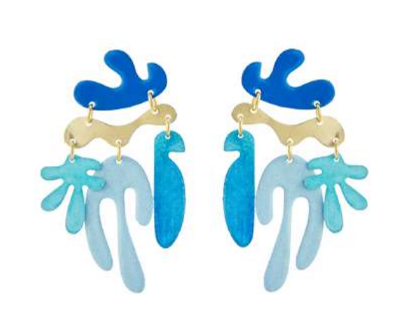 SIBILIA Mix Blue Cut Out Medium Earrings