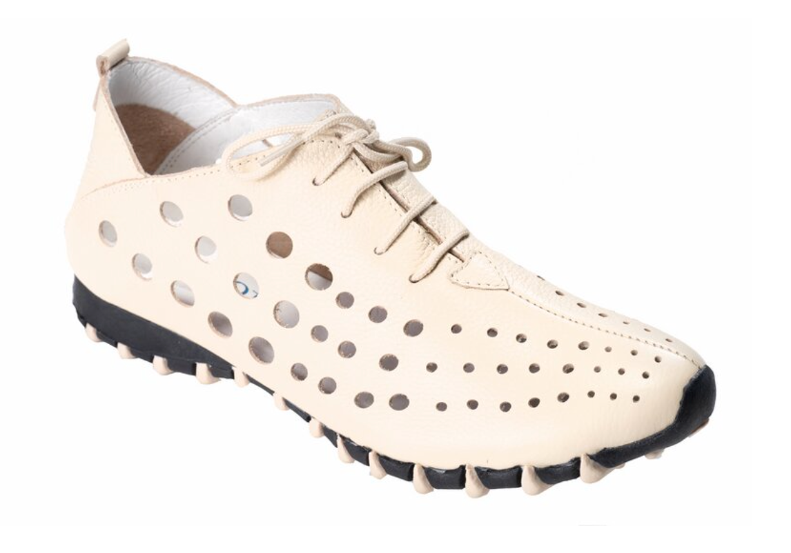 LitFoot Low Lace Up Shoe - BEIGE