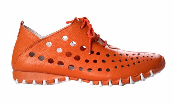LitFoot Low Lace Up Shoe - ORANGE