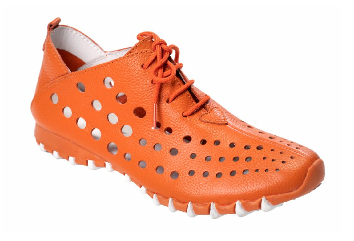 LitFoot Low Lace Up Shoe - ORANGE