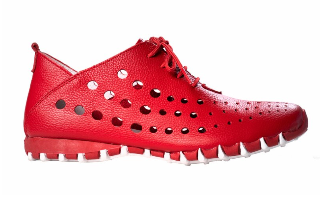 LitFoot Low Lace Up Shoe - RED