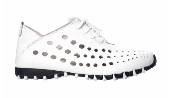 LitFoot Low Lace Up Shoe - WHITE