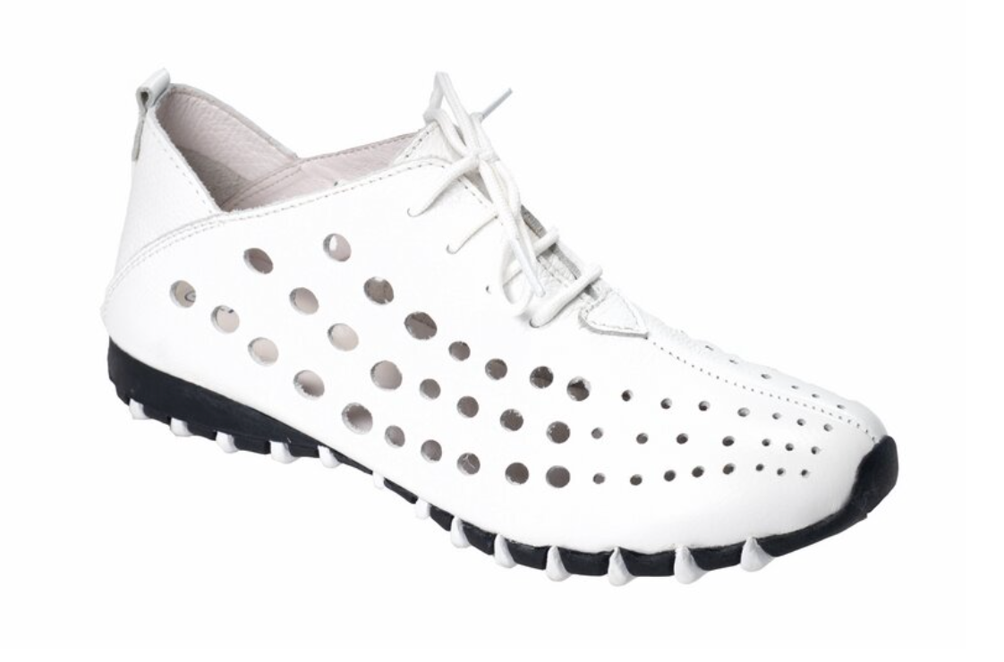 LitFoot Low Lace Up Shoe - WHITE